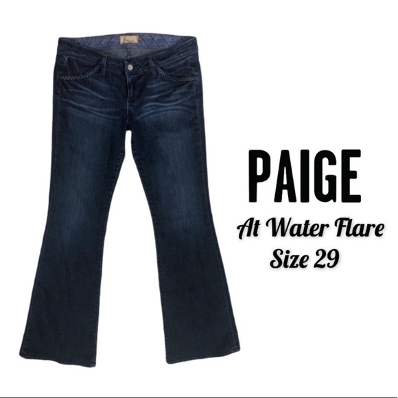 Paige Jeans At Water Flare Dark Wash Size 29 - Picture 1 of 10